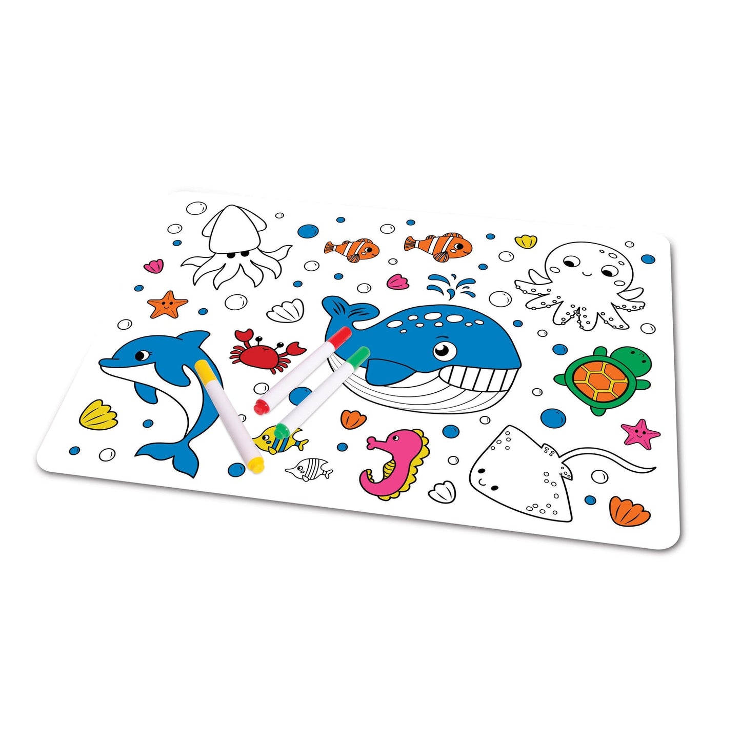 Discovery Zone Colour in Placemat Sealife