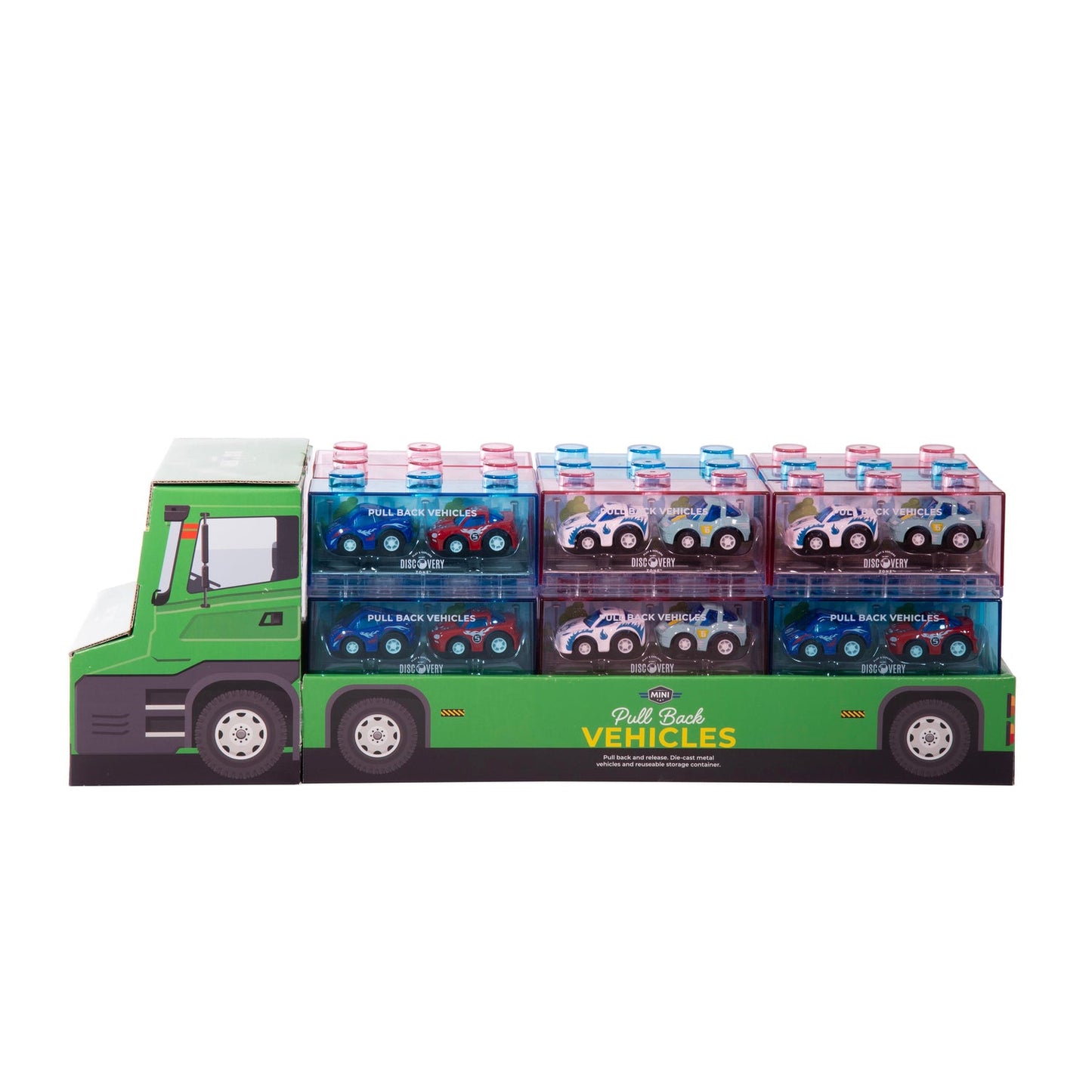Discovery Zone Container Vehicles Pull Back Vehicles Mini