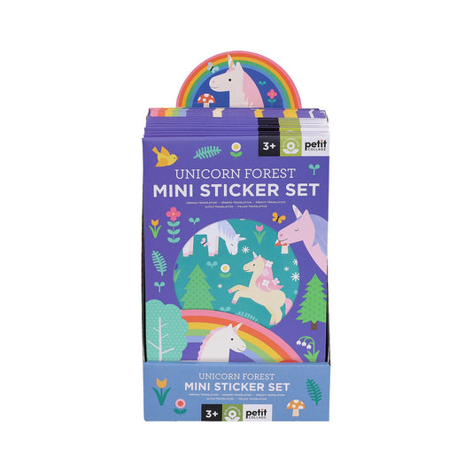 Petit Collage Mini Sticker Set Unicorn Forest