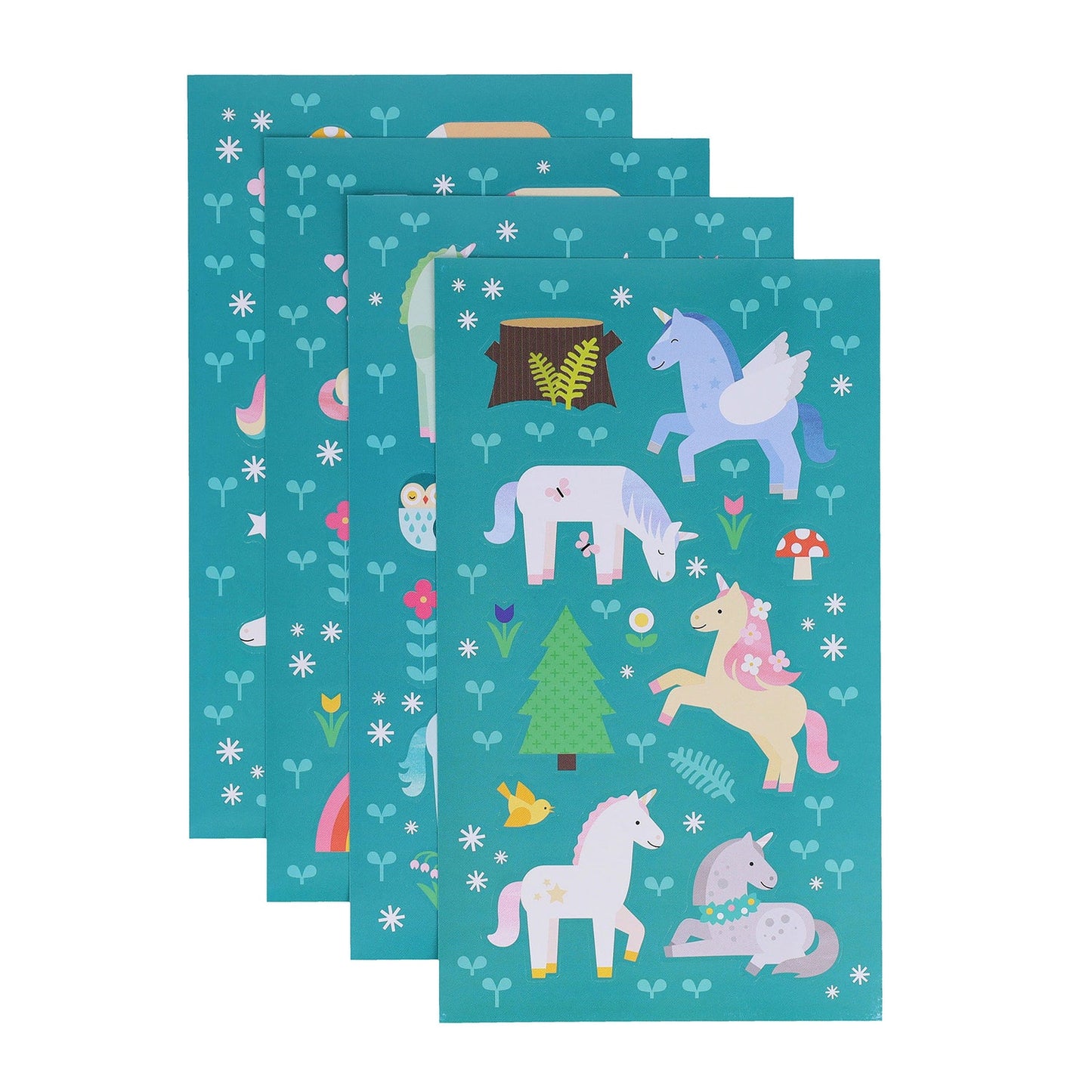 Petit Collage Mini Sticker Set Unicorn Forest