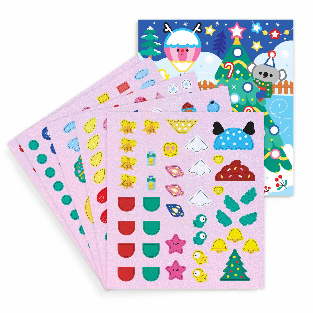 Mudpuppy Christmas Cheer Sticker Sparkle Poster Activity Kit
