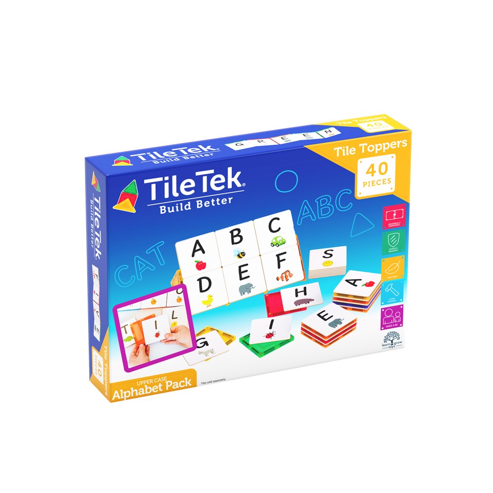 TileTek 40 Piece Tile Topper Alphabet UPPER Case Pack