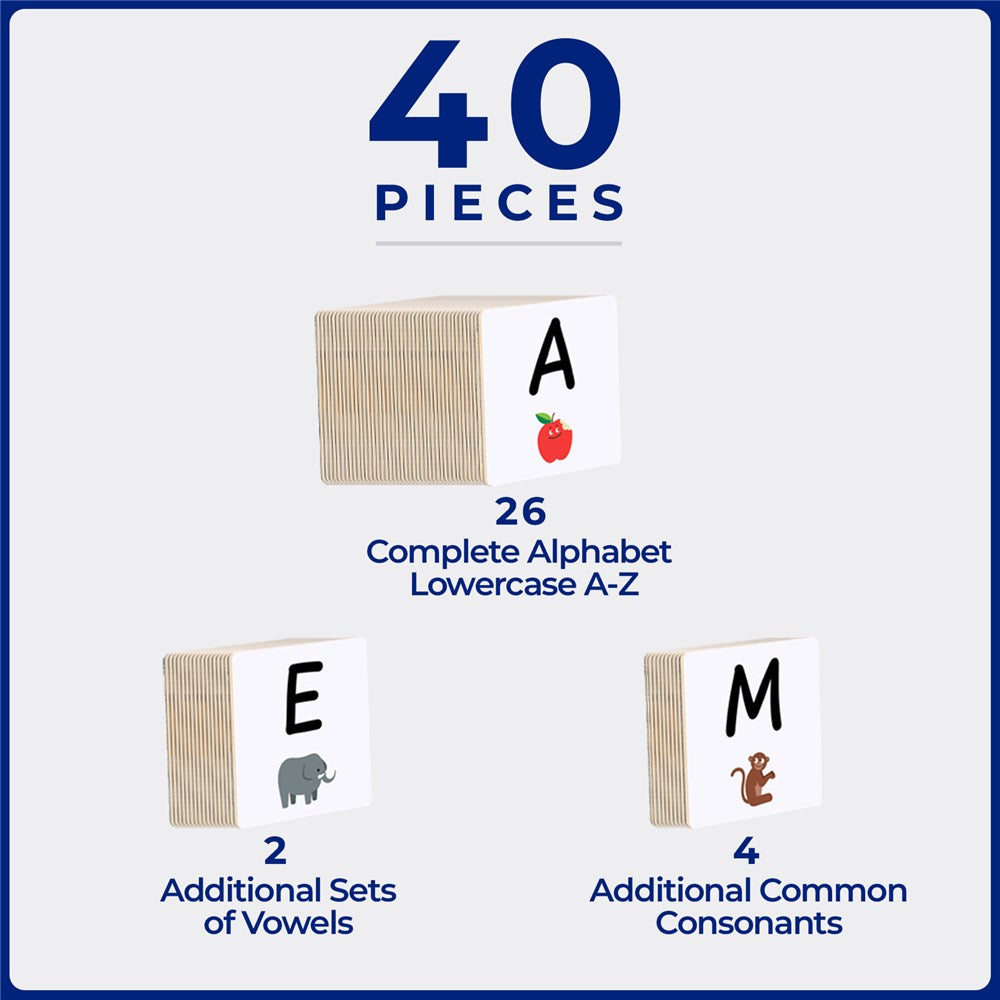 TileTek 40 Piece Tile Topper Alphabet UPPER Case Pack