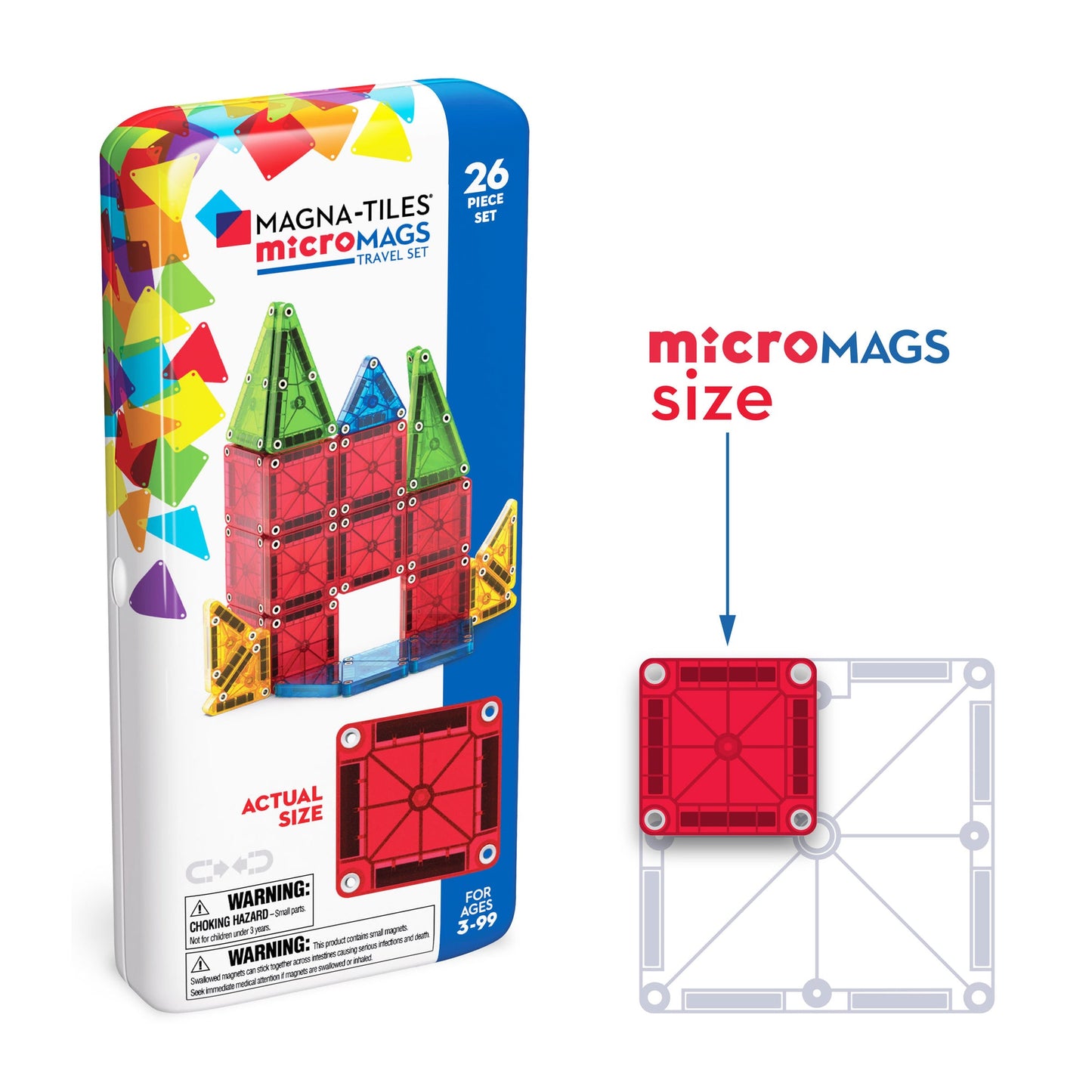 MAGNA-TILES microMAGS Travel Set 26pc