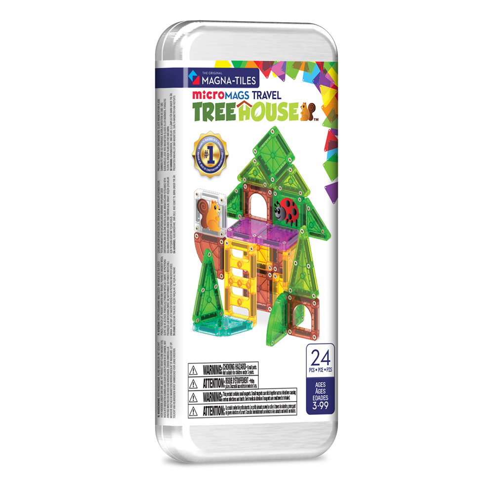MAGNA-TILES microMAGS Tree House Travel Set 24pc