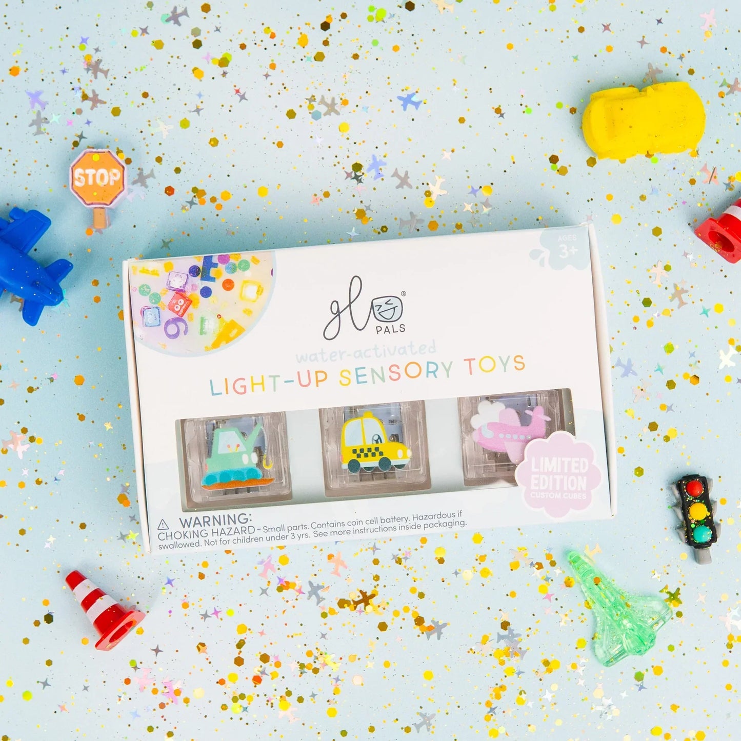 Glo Pals Limited Edition Light-Up Cubes, 6-Pack Auto Gift Set