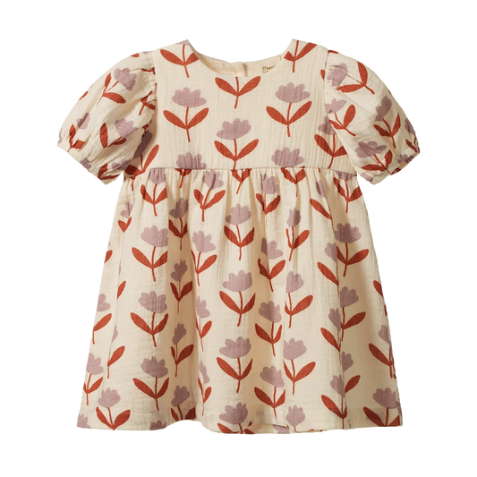 Nature Baby Albertine Dress Muslin Fleurette Print