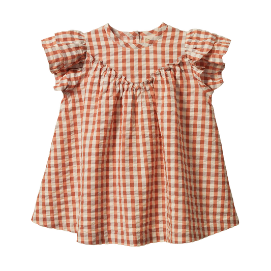Nature Baby Una Dress Dandelion Gingham