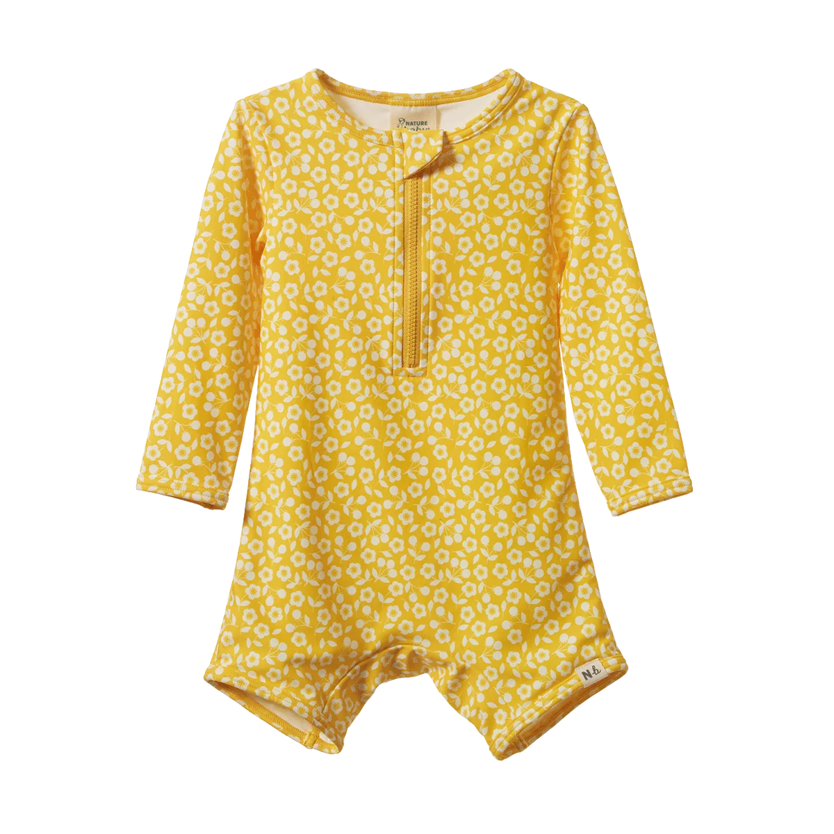 Nature Baby One Piece Bathing Trunks Kitchen Garden Freesia Print