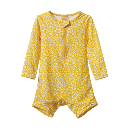 Nature Baby One Piece Bathing Trunks Kitchen Garden Freesia Print