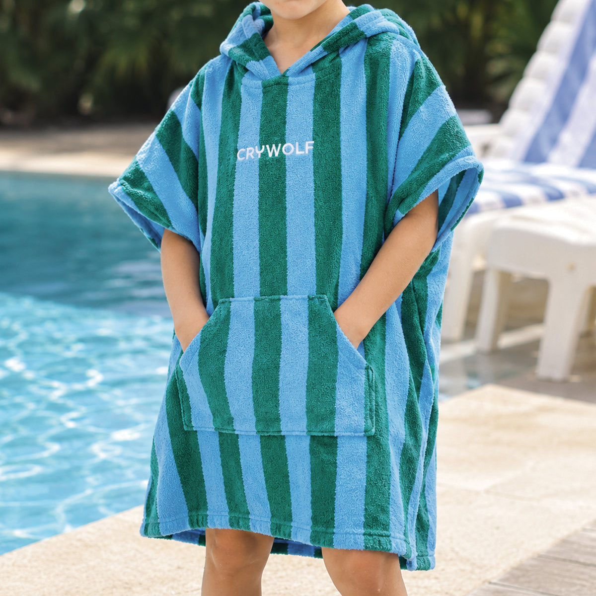 Crywolf Hooded Towel Deck Stripe