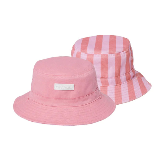 Crywolf Reversible Bucket Hat Flamingo Stripe