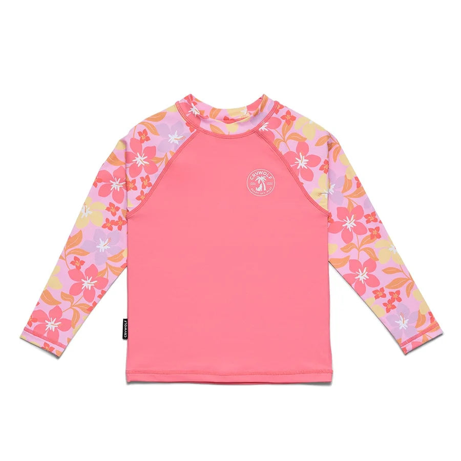 Crywolf Long Sleeve Rash Vest Hibiscus Daze