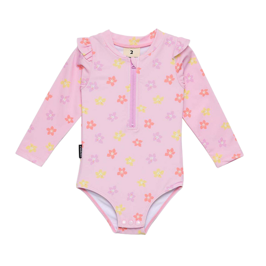 Crywolf Baby Long Sleeve Swimsuit Hibiscus Bloom