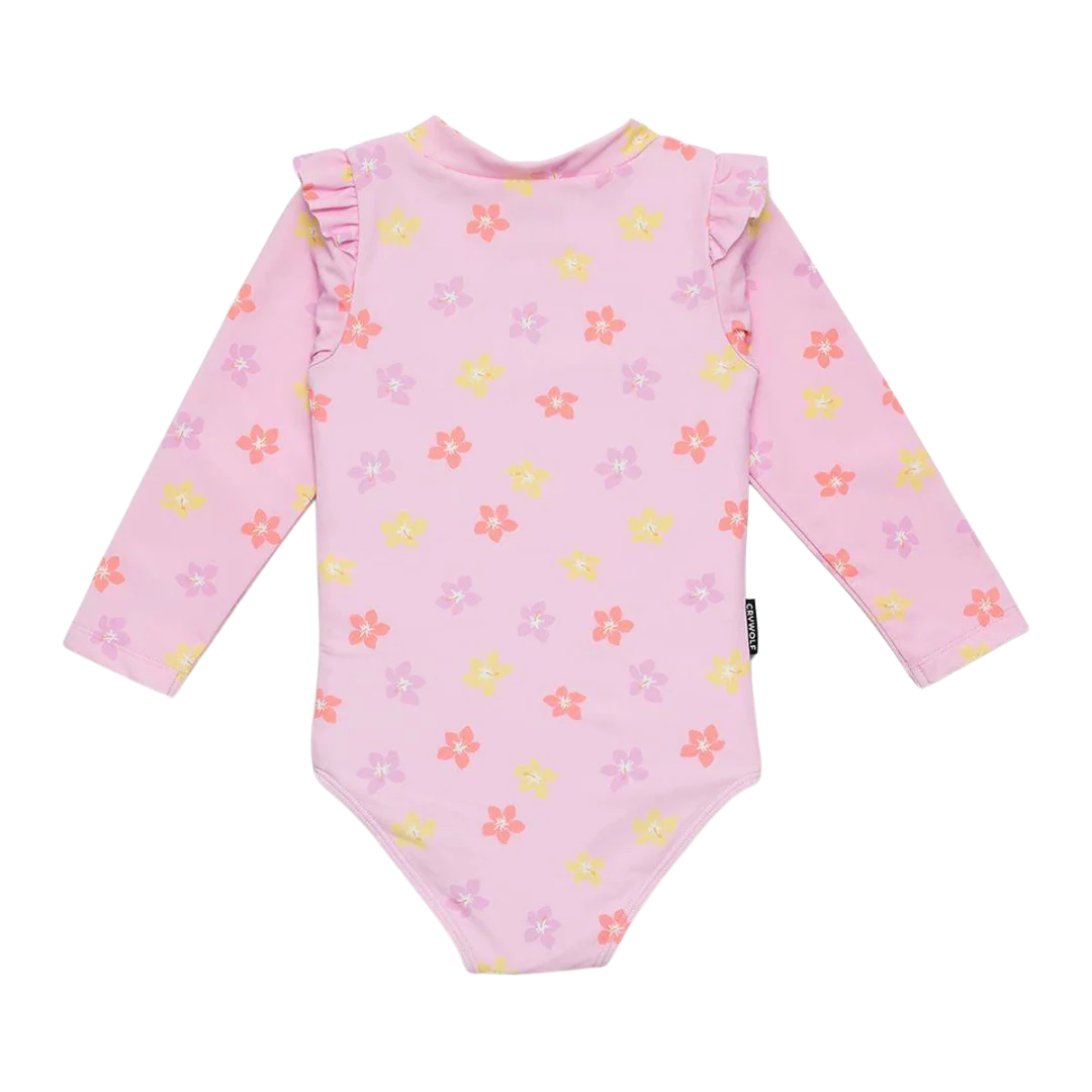 Crywolf Baby Long Sleeve Swimsuit Hibiscus Bloom