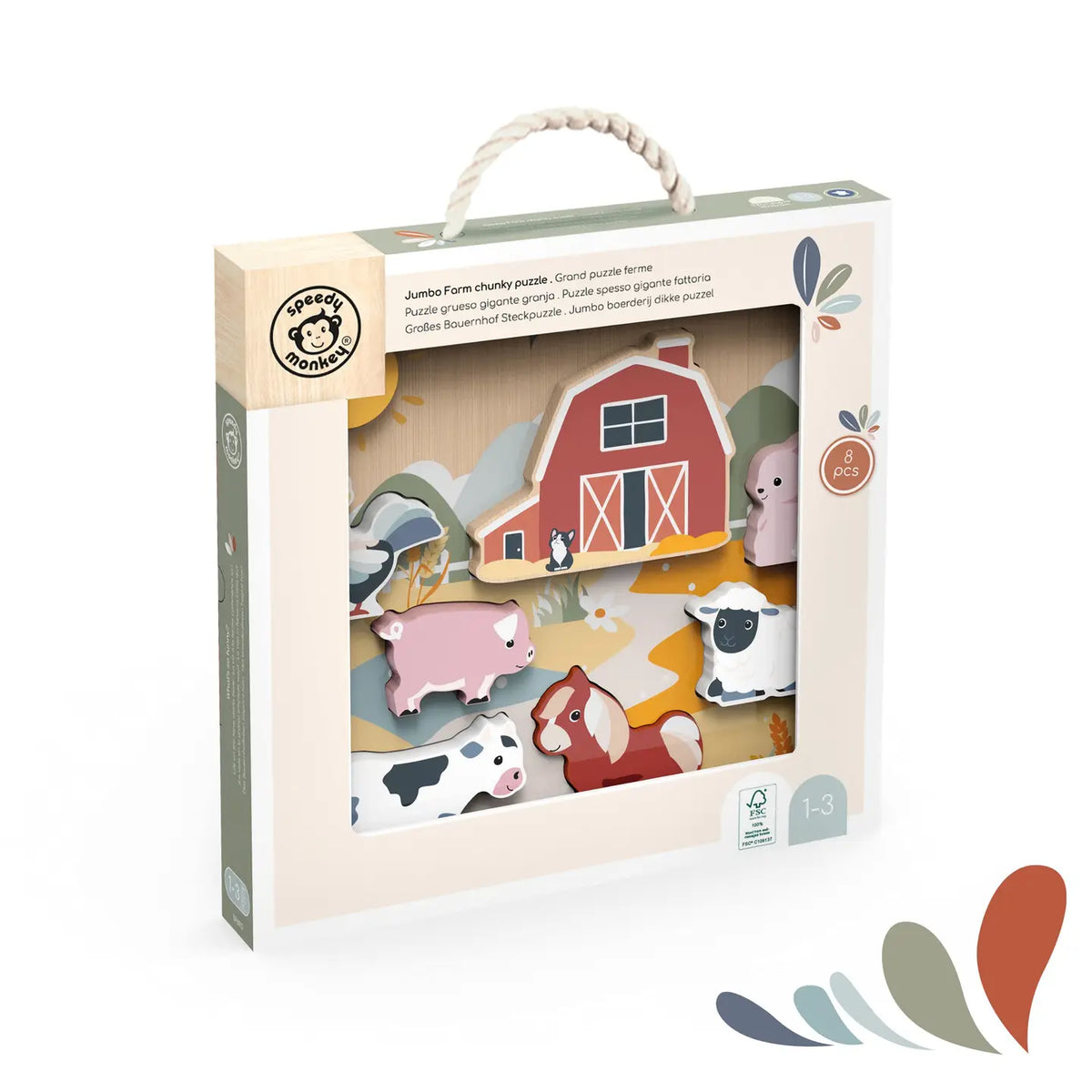 Speedy Monkey Jumbo Farm Chunky Puzzle