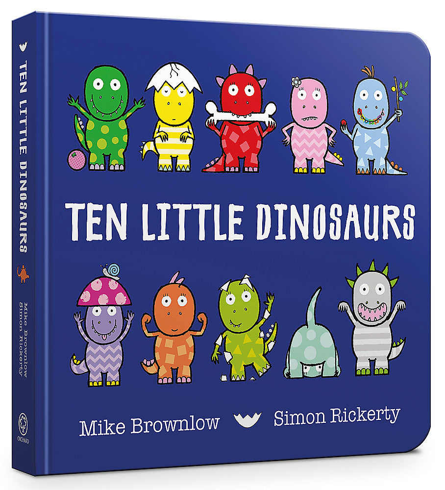 Ten Little Dinosaurs Board Book by Mike Brownlow