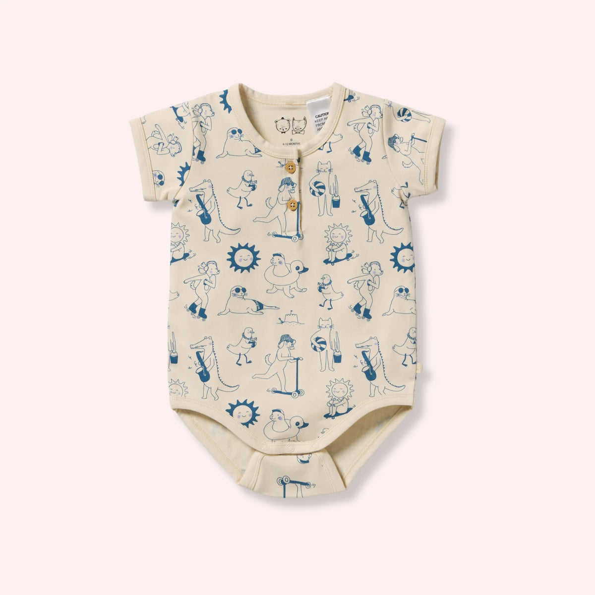 Wilson & Frenchy Tout Est Magique Organic Henley Bodysuit