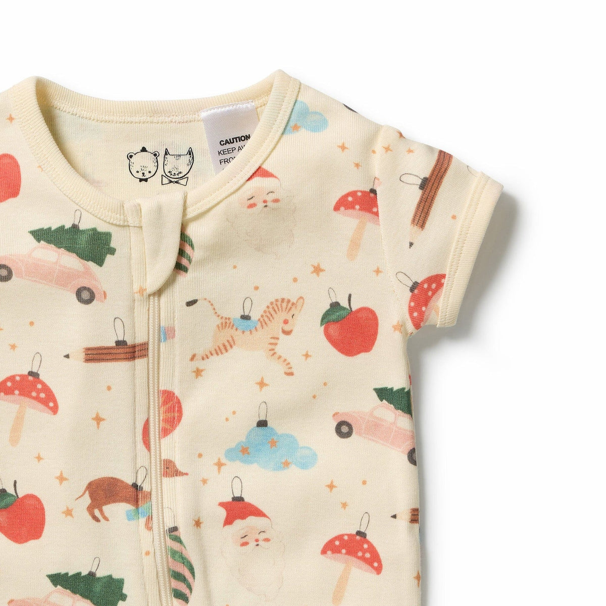 Wilson & Frenchy Deck the Halls Organic Boyleg Zipsuit