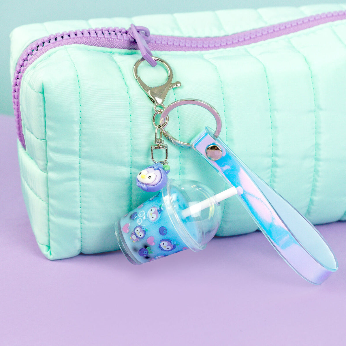 Tiger Tribe Bag Charm Kit - Blueberry Bubble Tea