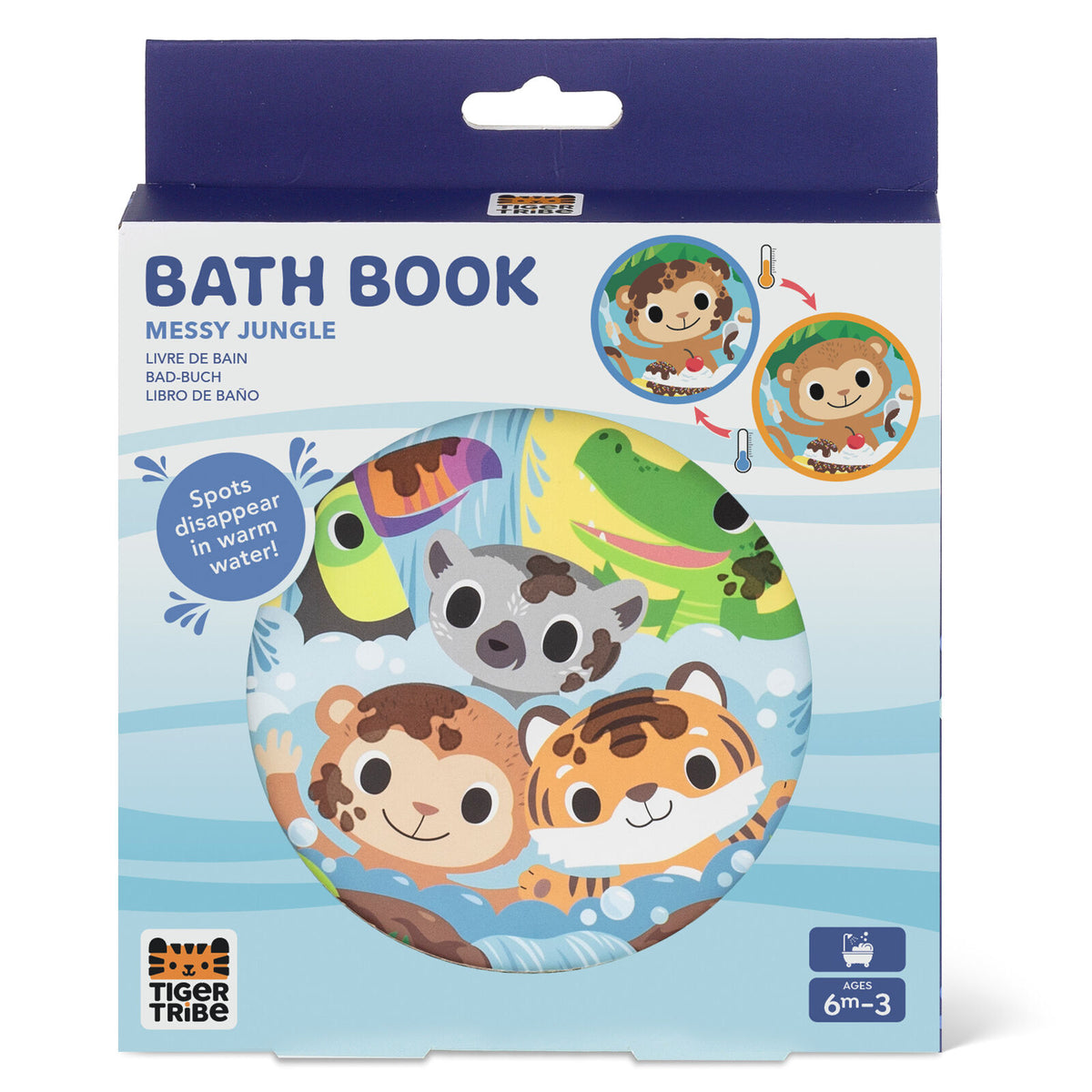 Tiger Tribe Bath Book Messy Jungle