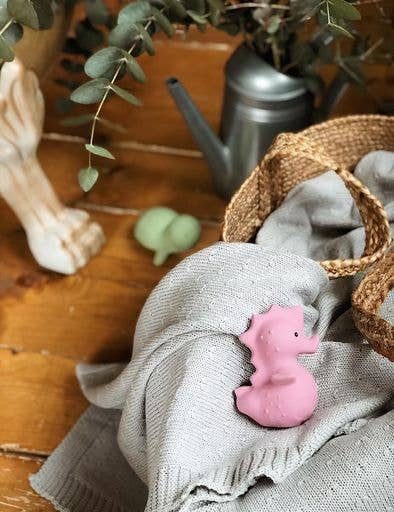 Tikiri Seahorse Rubber Teether Rattle and Bath Toy
