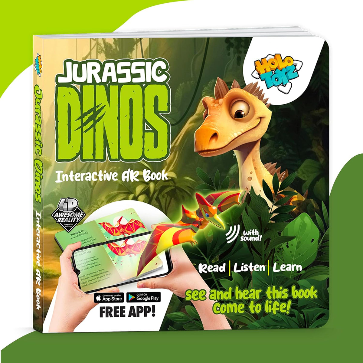 HoloToyz Jurassic Dinos Interactive AR Book