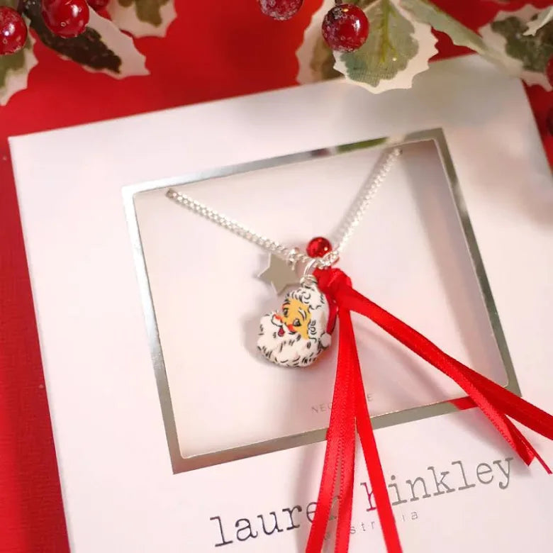 Lauren Hinkley Holly Jolly Santa Necklace
