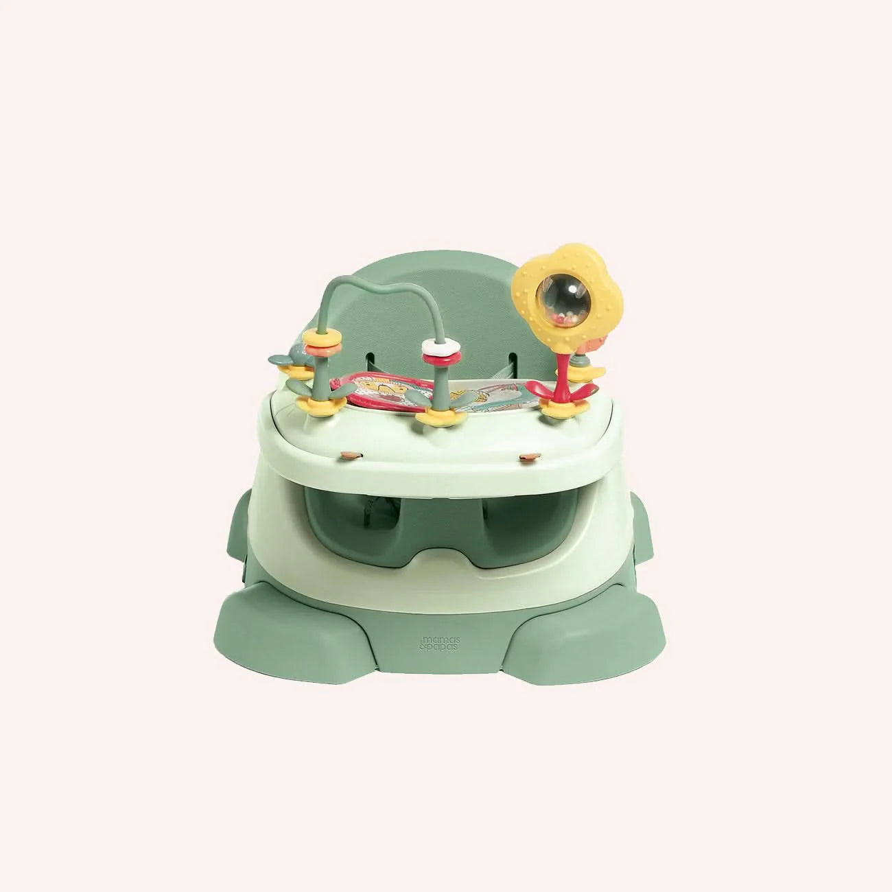 Mamas & Papas Bug 3 in 1 Floor & Booster Seat Bundle and activity Bar Clay