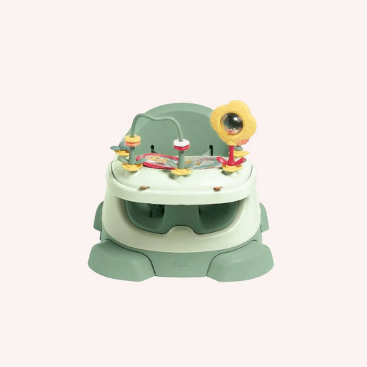 Mamas & Papas Bug 3 in 1 Floor & Booster Seat Bundle and activity Bar Clay