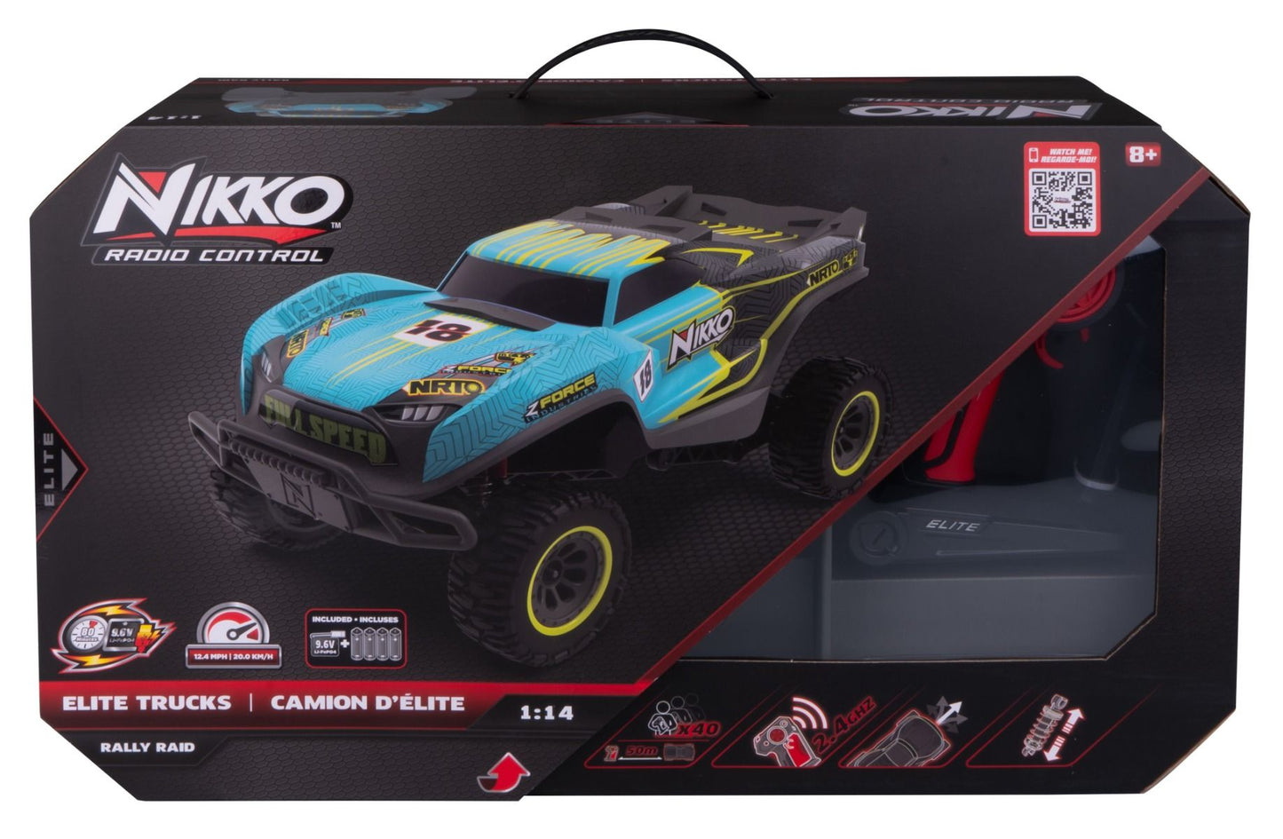 Blue Nikko RC Elite Truck remote control truck designed for off-road racing and adventure.