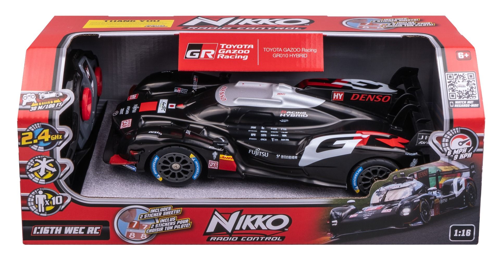 Boxed Nikko RC 1:16th WEC remote control racing car with realistic design for interactive driving play