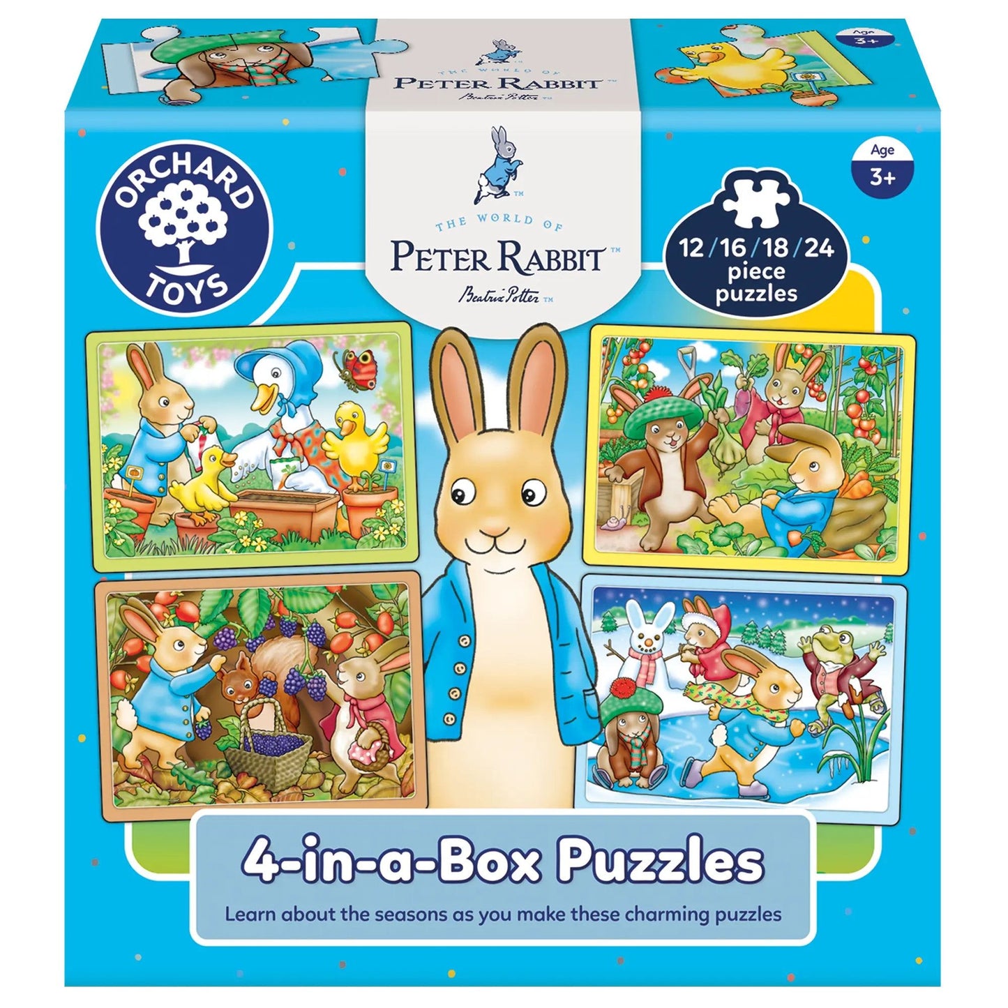Peter Rabbit 4-in-a-Box Puzzles by Orchard Toys featuring Beatrix Potter characters