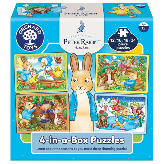 Peter Rabbit 4-in-a-Box Puzzles by Orchard Toys featuring Beatrix Potter characters
