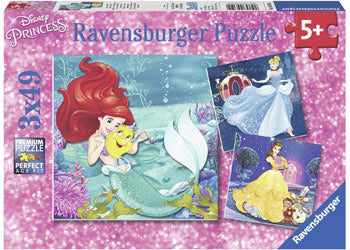 Ravensburger 3 x 49pc Jigsaw Puzzle Disney Princesses Adventures