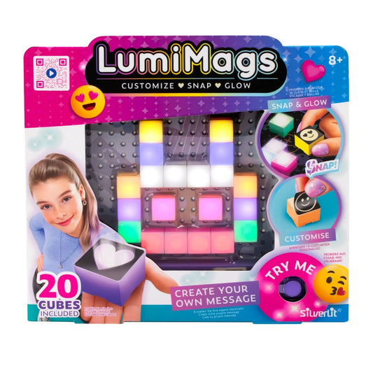SILVERLIT Lumimags creative light board with customisable patterns, emojis and glowing messages for kids