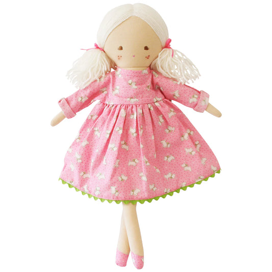 Alimrose Matilda Doll Pink Puppy Dress