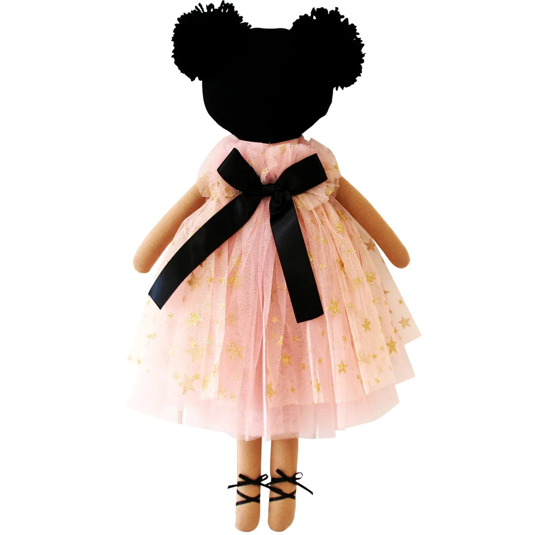 Soft Alimrose Halle Ballerina Doll with Light Brown skin and Ebony hair, encouraging imaginative play, emotional development and creative storytelling.