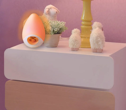 Sleep Easy Tear Drop Night Light and Room  Temperature Reading