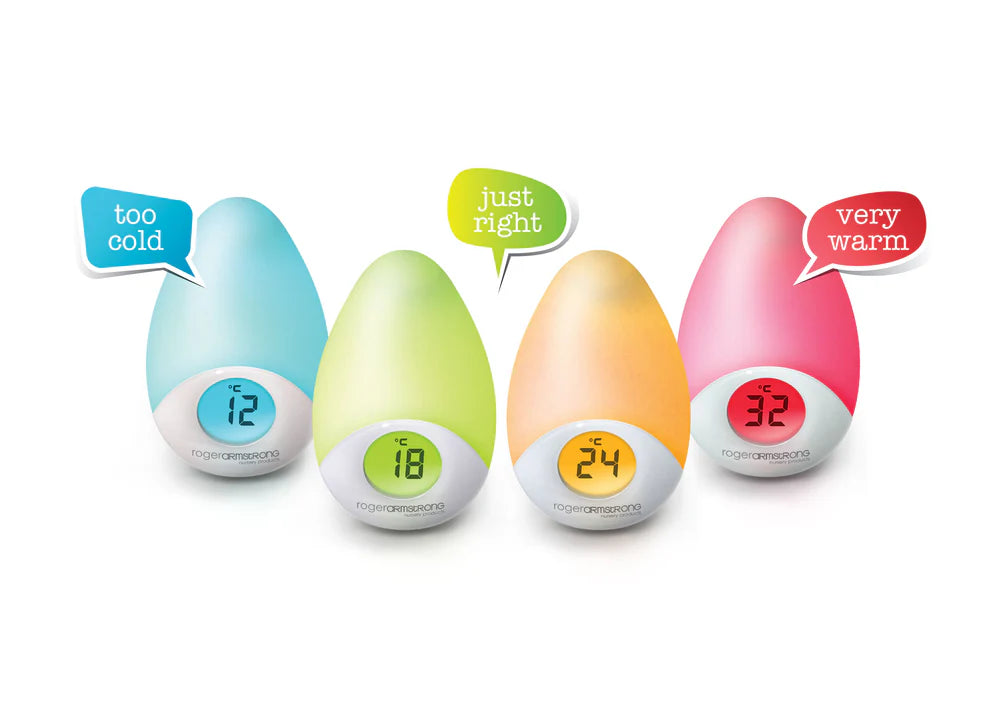 Sleep Easy Tear Drop Night Light and Room  Temperature Reading