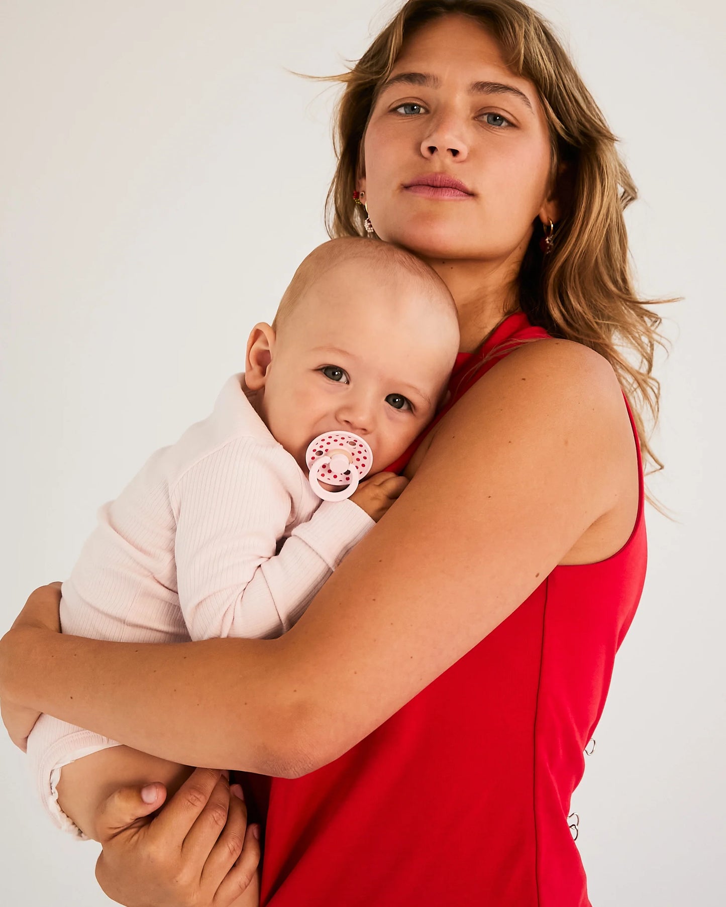 BIBS Studio Polka Dot Blossom / Candy Apple Dummies Twin Pack