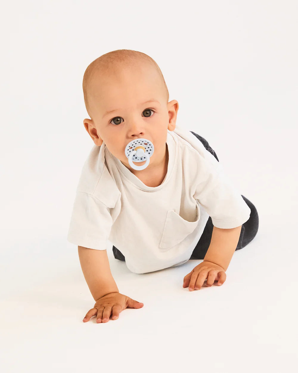 BIBS Studio Polka Dot Baby Blue/Steel Blue Dummies Twin Pack