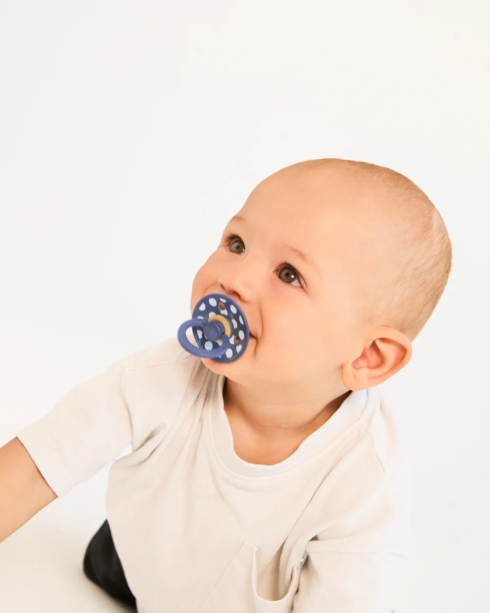 BIBS Studio Polka Dot Baby Blue/Steel Blue Dummies Twin Pack