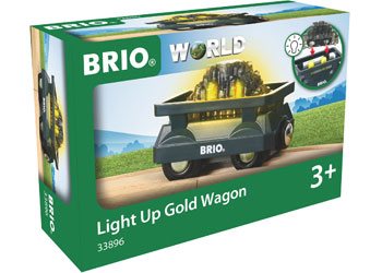 BRIO Light Up Gold Wagon 2pc