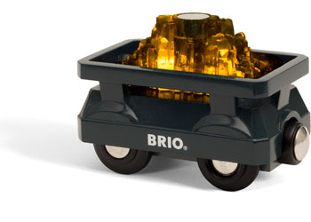 BRIO Light Up Gold Wagon 2pc