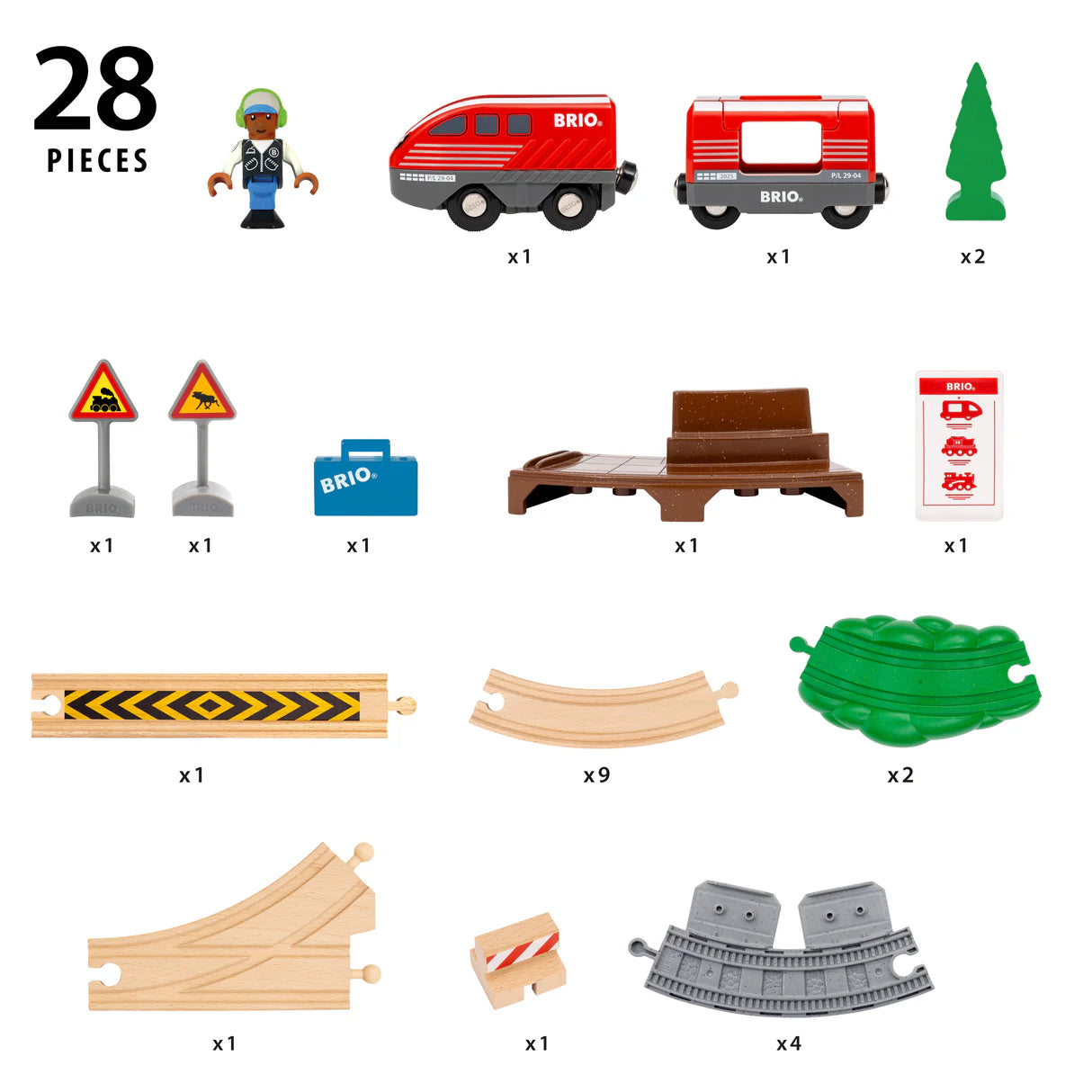 BRIO Pullback Train Set 28pc