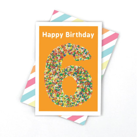 Candle Bark Creations Sixth Birthday Freckles Gift Card