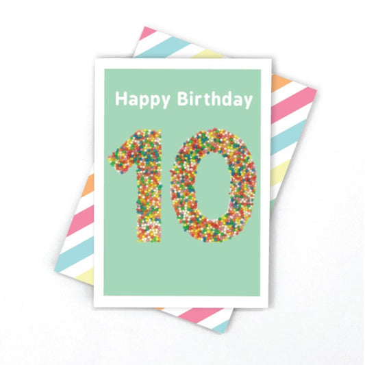 Candle Bark Creations Tenth Birthday Freckles Gift Card