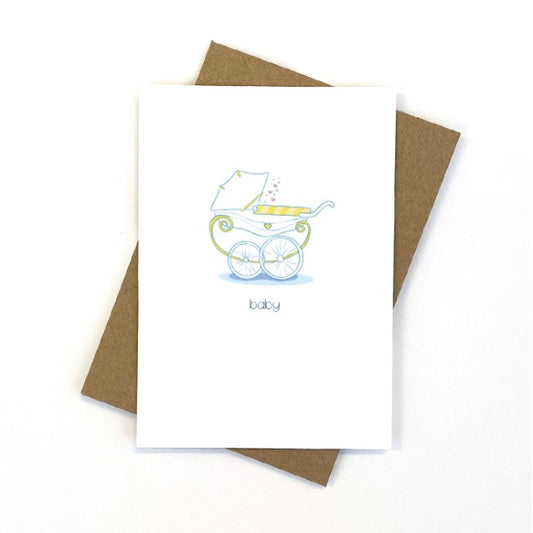 Candle Bark Creations Sketched Pram Gift Card