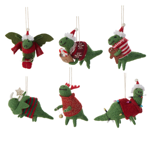 Ornament Wool Santasaurus